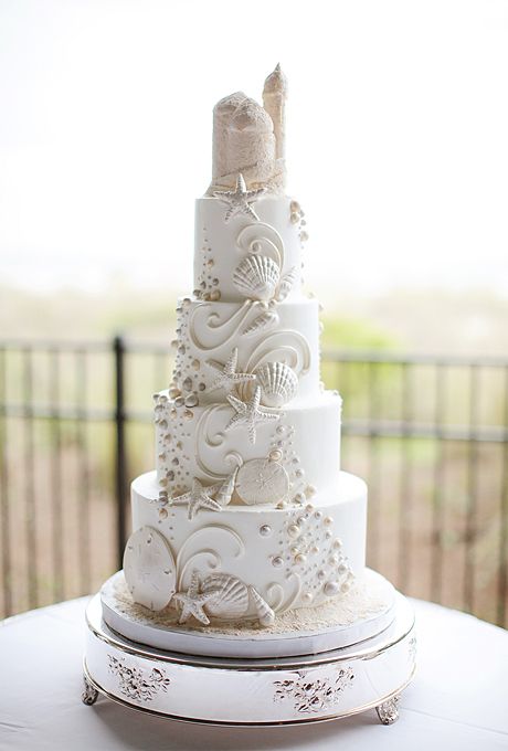 Wedding - Beach-Themed Wedding Cakes