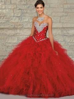 Mariage - Red Quinceanera Dresses 
