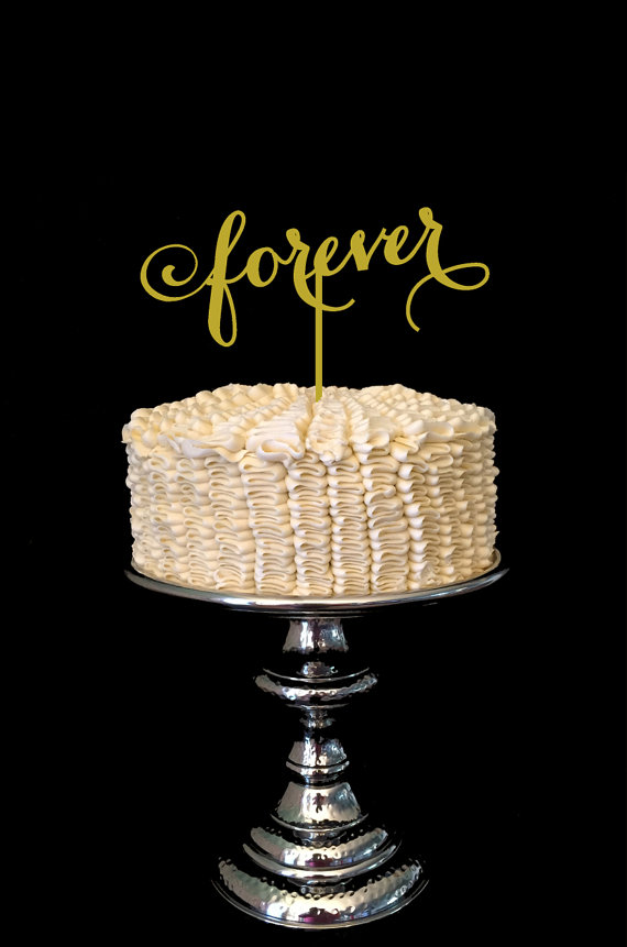 Свадьба - Wedding Cake Topper Forever Signature Design