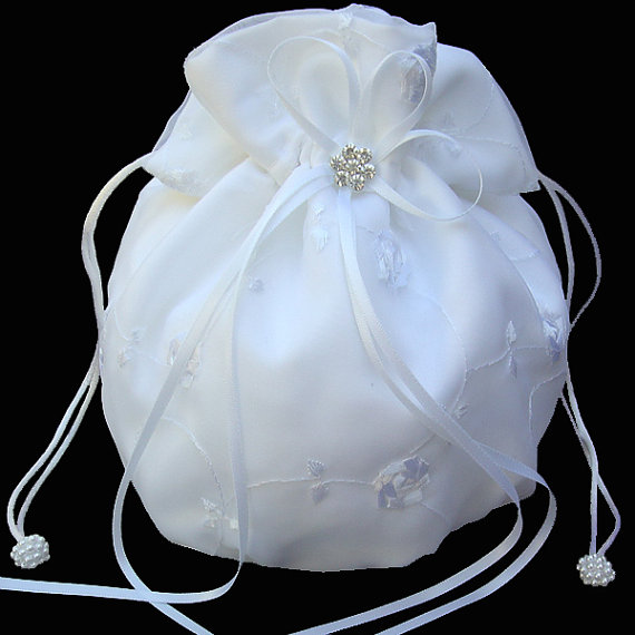 Hochzeit - 30% OFF - Bridal Money Bag, Bridal bag, Money bag.