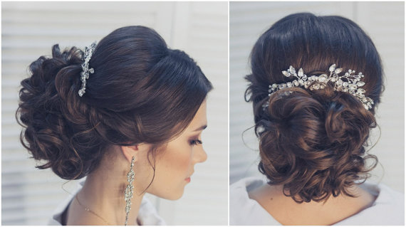 Mariage - Wedding Hair Comb Bridal Hair Comb Bridal Head Piece Decorative Comb