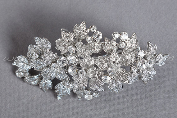 Hochzeit - Rhinestone Bridal Hair Clip, Wedding Headpiece, Bridal Hair Piece, Crystal Head Piece - Lynnet