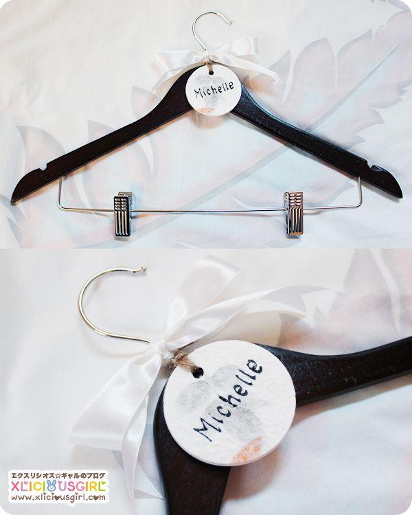 Hochzeit - DIY: Wedding Dress Hangers For The Bride & Bridesmaids