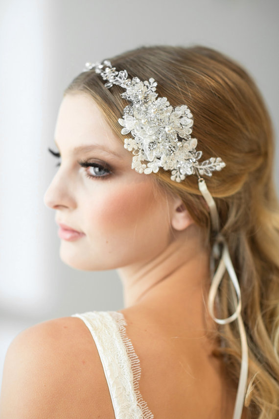 Hochzeit - Wedding Hair Vine,  Bridal Head Piece, Bridal Hair Accessory