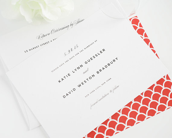 Mariage - Classic Urban Save the Date - Elegant and Simple Save the Date - Deposit