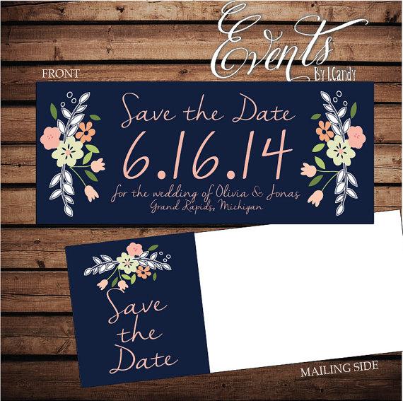 Hochzeit - Wedding Save-the-Date Printed Postcard