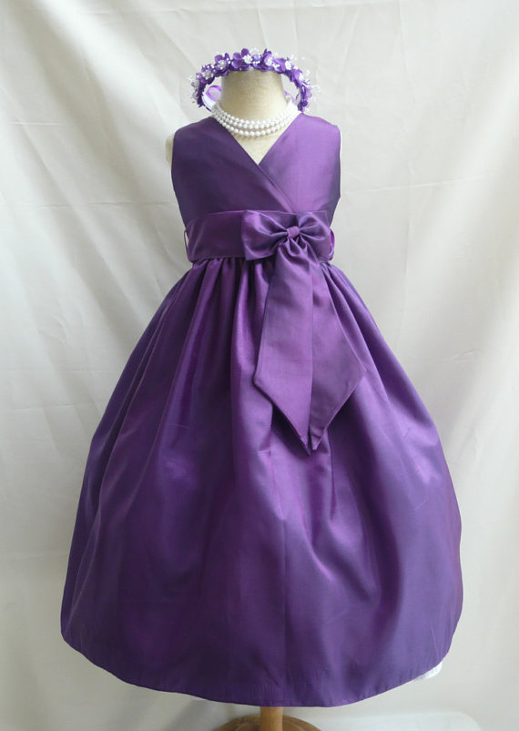 زفاف - Flower Girl Dresses - PURPLE (FD0VN) - Wedding Easter Junior Bridesmaid - For Children Toddler Kids Teen Girls