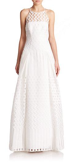 Mariage - MILLY Lyla Jacquard Halter Gown
