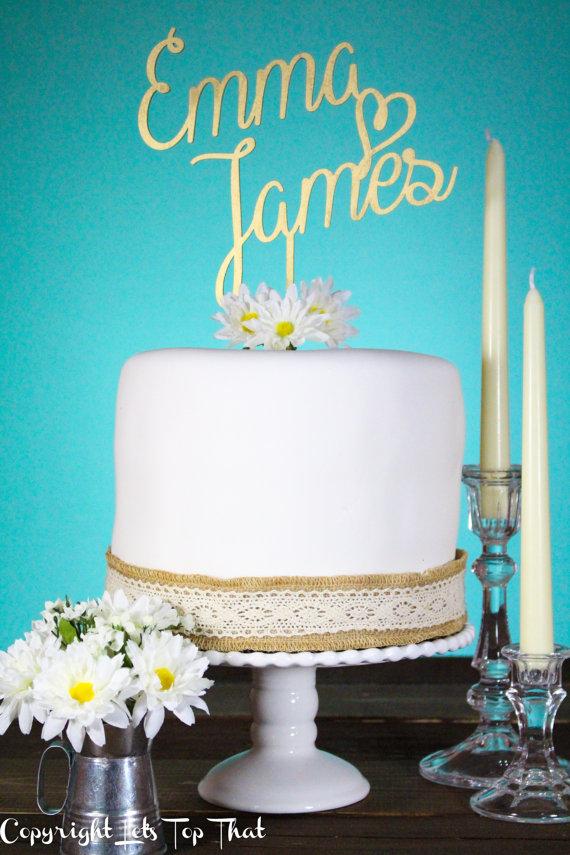 Hochzeit - Wedding Cake Topper 