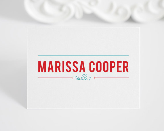 Свадьба - Place Cards, Escort Cards, Seating Cards - Contemporary Stack Design -  Deposit