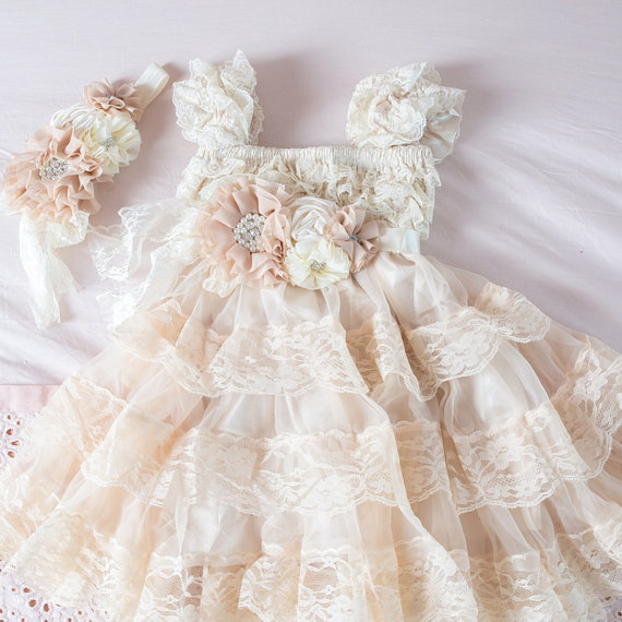 baby ivory lace dress