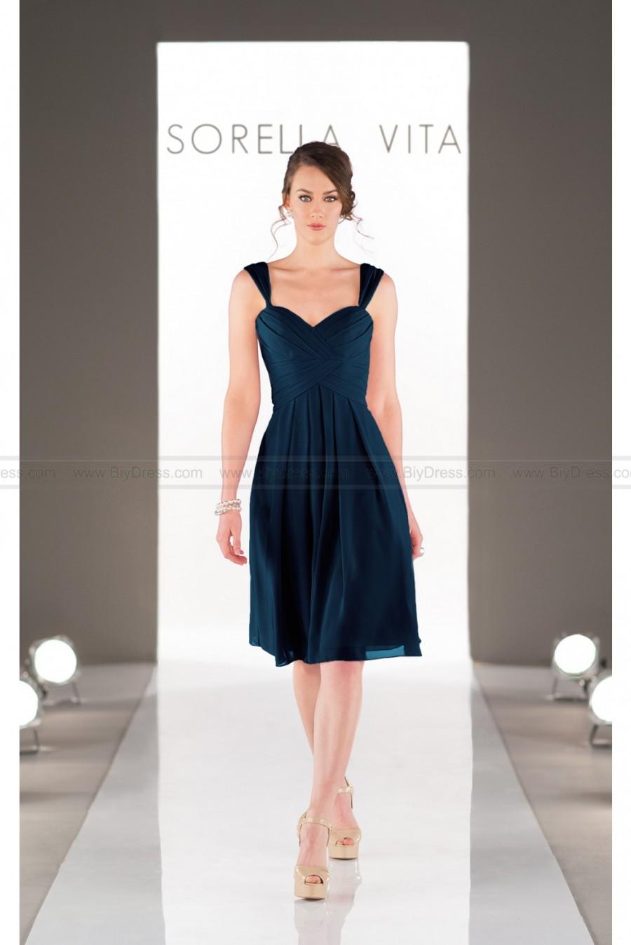 Hochzeit - Sorella Vita Navy Blue Bridesmaid Dress Style 8447
