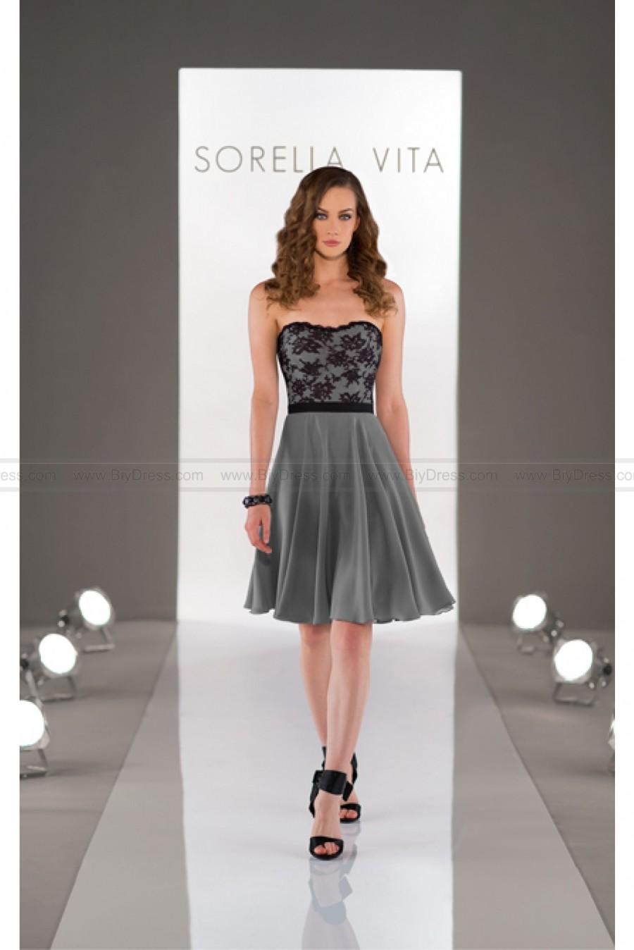 Hochzeit - Sorella Vita Grey Bridesmaid Dress Style 8456