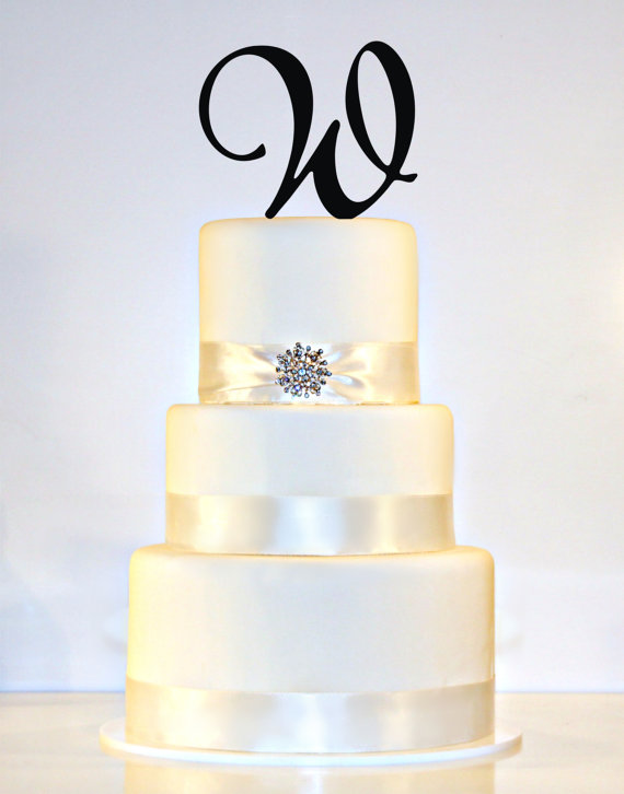 Свадьба - 5" Monogram Cake Topper