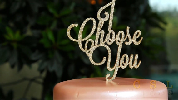 Mariage - I Choose You Cake Topper