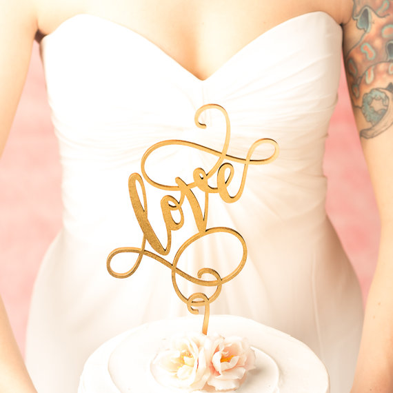 Свадьба - Love Wedding Cake Topper