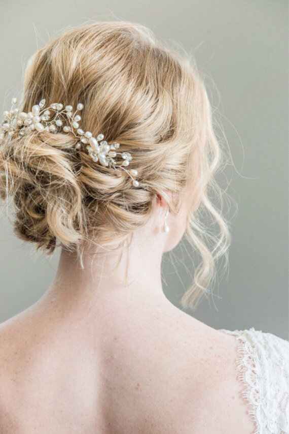 Hochzeit - Bridal Hairpins, Bridal Hairpiece, Hair Vine, Bridal Halo, Bridal Headpiece, Freshwater Pearl Bridal Hairpins, Bridal Hair Pins