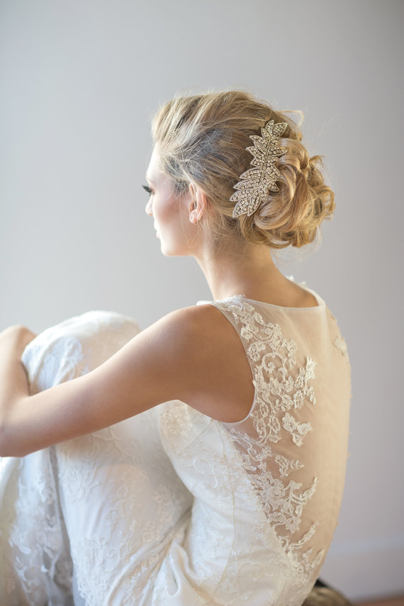 Wedding - Rhinestone Wedding Hair Accessory, Bridal Head Piece, Wedding Hair Accessory, Crystal Headpiece