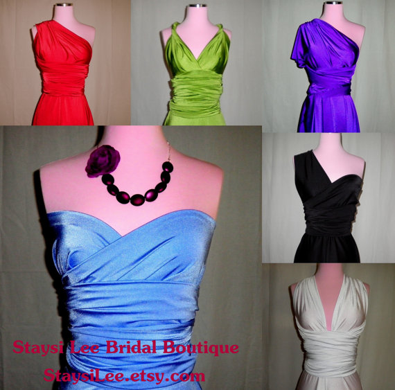زفاف - Fabric Sample for Infinity Convertible Wrap Twist Dress - 67 Colors - Bridesmaids, Wedding Dresses, Prom, Cocktail Party, Beach, Honeymoon