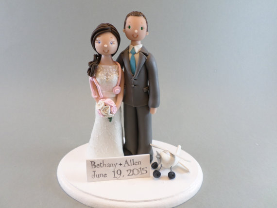 زفاف - Nurse & Pilot Personalized Wedding Cake Topper