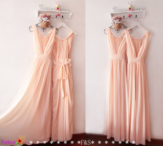 Wedding - Sexy Prom Dress,Open Back Prom Bridesmaid Dress,Backless Prom Evening Dress,Formal Prom Dress,Peach Bridesmaid Dresses,Prom Dresses 2016