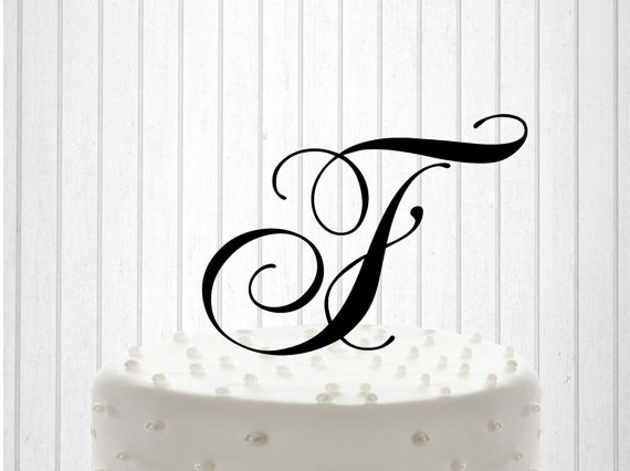 Свадьба - Monogram cake topper Wedding Cake Topper Cake Decor Custom Wedding Cake Topper Personalized with YOUR New Name