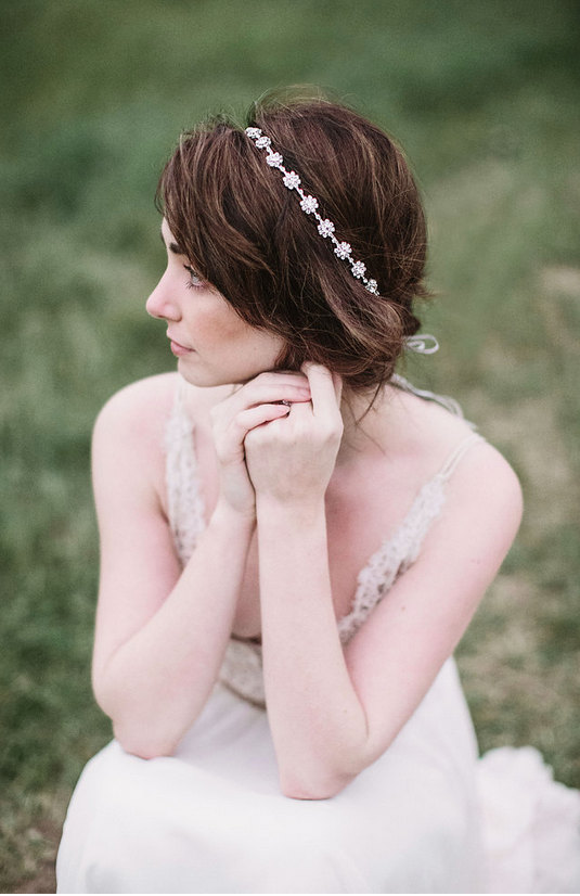 Свадьба - Crystal tie on bridal headband, Silver Crystal Headband, Rhinestone Bridal Headpiece, Wedding Halo, Tiara, Bridal Accessories, Diamonte