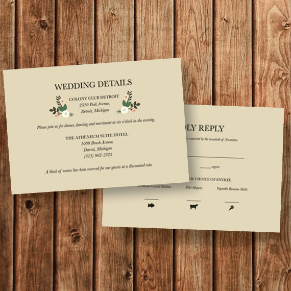 Hochzeit - Wedding Invitation Add On – Insert Card