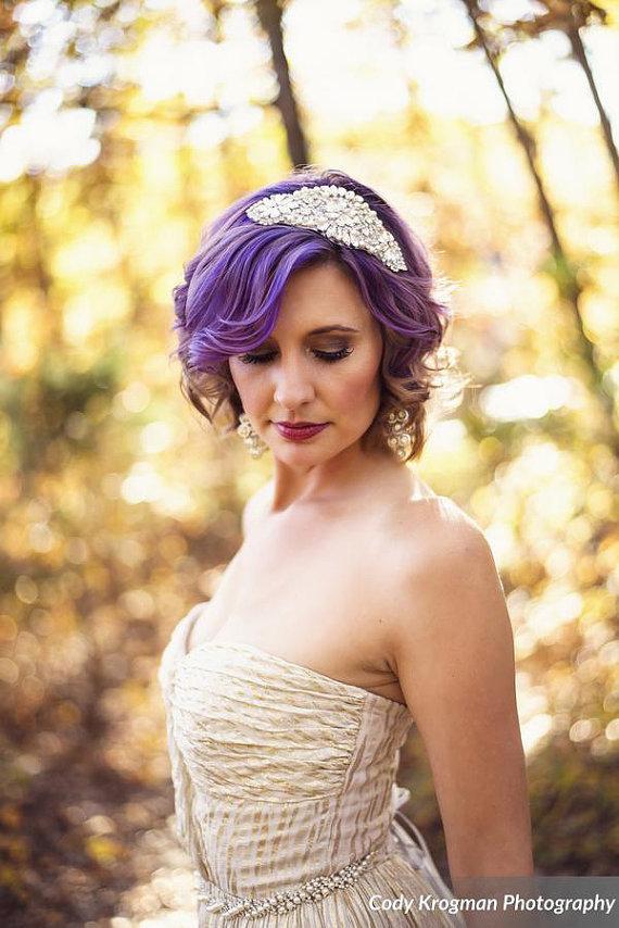 زفاف - Pearl Crystal Bridal Headpiece, Rhinestone Hair Comb, Pearl, Crystal Bridal Hair Accesories, Wedding Hair Piece, Wedding Hair Accessories
