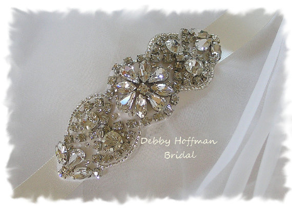 Hochzeit - Bridal Crystal Headband, Rhinestone Crystal Bridal Headband, Rhinestone Headband, Jeweled Head Piece, Crystal Wedding Hair Comb, No. 4066HB