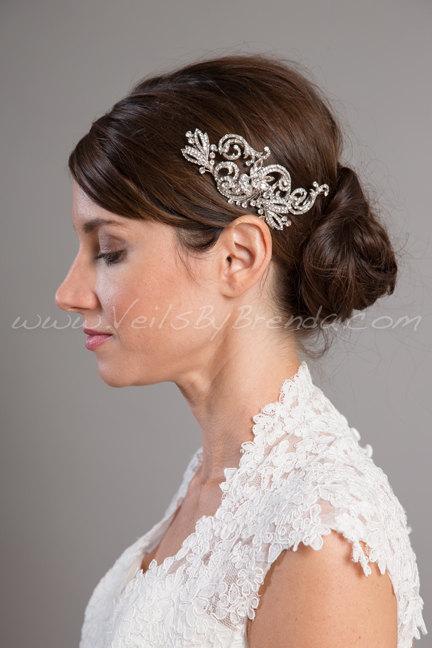 Hochzeit - Rhinestone Bridal Headpiece, Wedding Hair Piece - Krystal