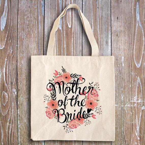 Hochzeit - Mother of the bride tote bag - Wedding tote bag