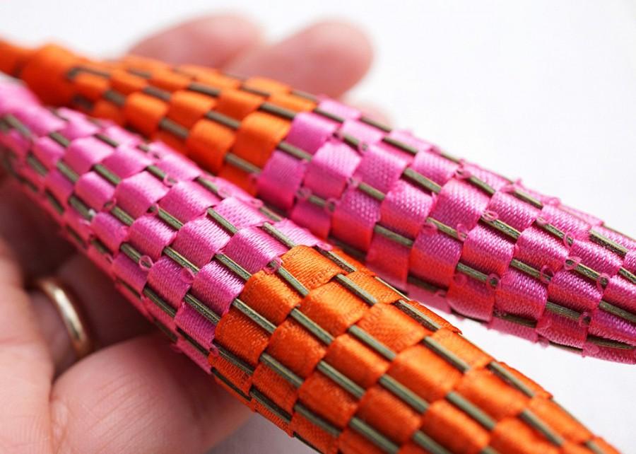 Indian pink and orange, large organic lavender wand, gift for ... Orangene wände