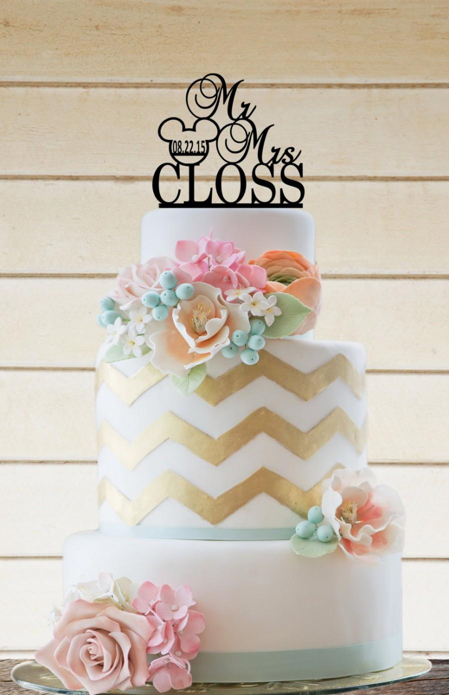 Hochzeit - Wedding Cake topper Disney Wedding Mickey Ears Cake Topper