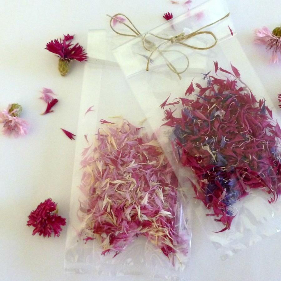 Hochzeit - Pink Cornflowers, Dry Cornflowers, Bachelor Buttons, Real, Flower Petals, Petals, Berry, Cake Topper, Flower, Dry Flowers,Table Decoration,