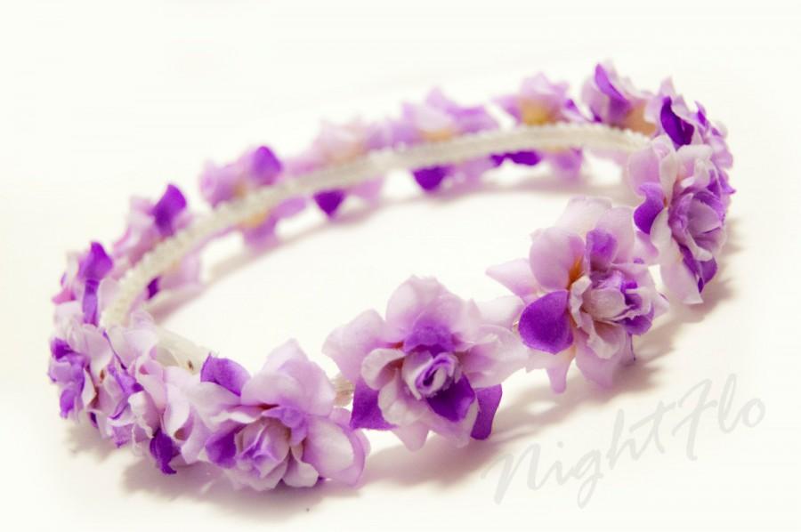 Mariage - Purple Swirl Rose NightFlo (White LED ) for EDC & Coachella, Free Mini  Headband with Every Purchase