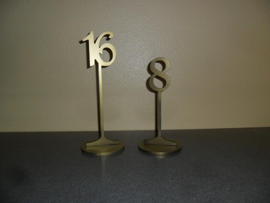 زفاف - Wooden Painted Table Numbers 10.25" OR 6.25" Tall with base 1-15  MDF WOOD Wedding and Event Numbers