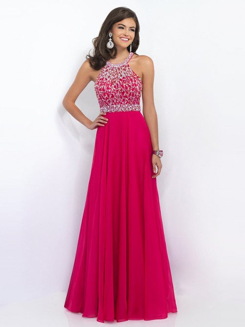 Wedding - Long Prom Dress with Crystal