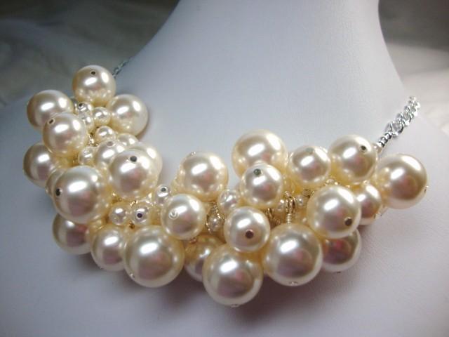 Hochzeit - Pearls Galore Necklace Formal Occasion Mother of Bride Wedding Jewelry