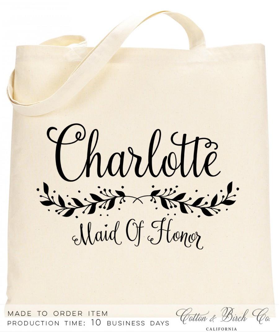 Свадьба - Personalized Bridesmaid Tote // Personalized Wedding Tote Bag // Bridal Party Gifts // Personalized Bridal Party Tote // PL01