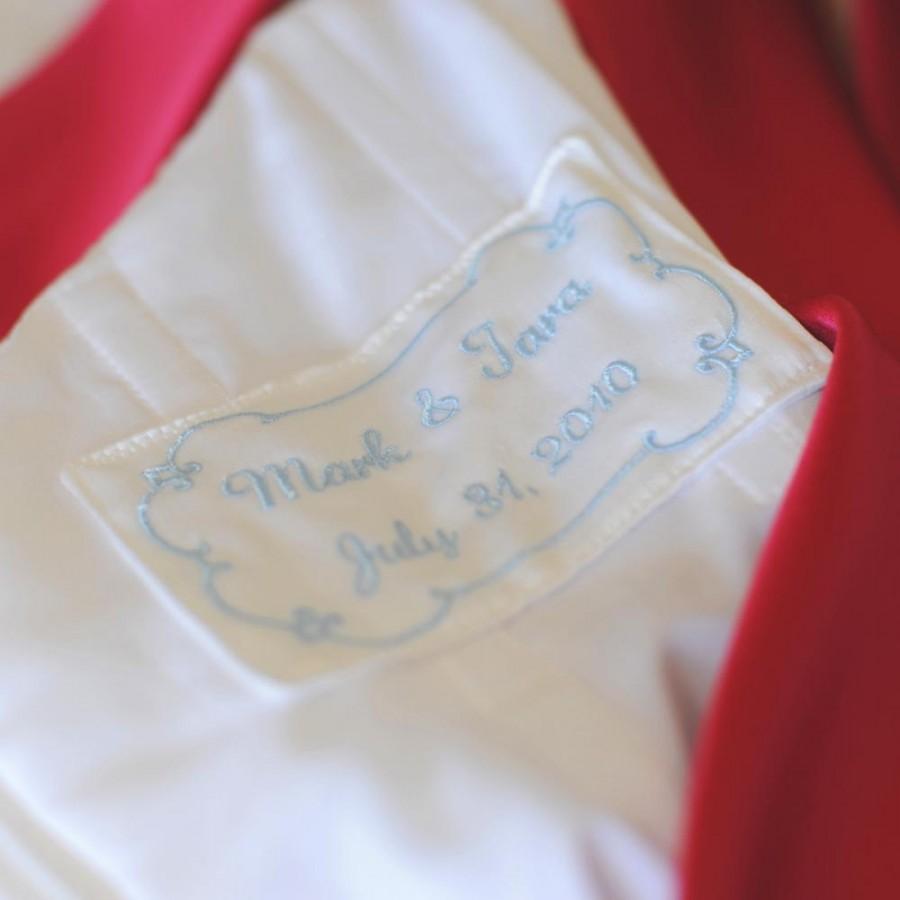 زفاف - Wedding Dress Label Tag With Decorative Border
