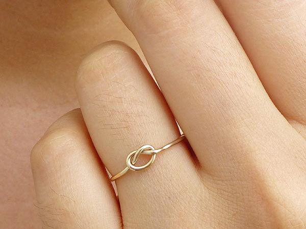 Hochzeit - Gold Knot Ring - 14K Gold Filled Knot Ring - Bridesmaid Ring  - Tie the Knot Ring - Friendship Ring - Promise Ring - Best Friend Ring
