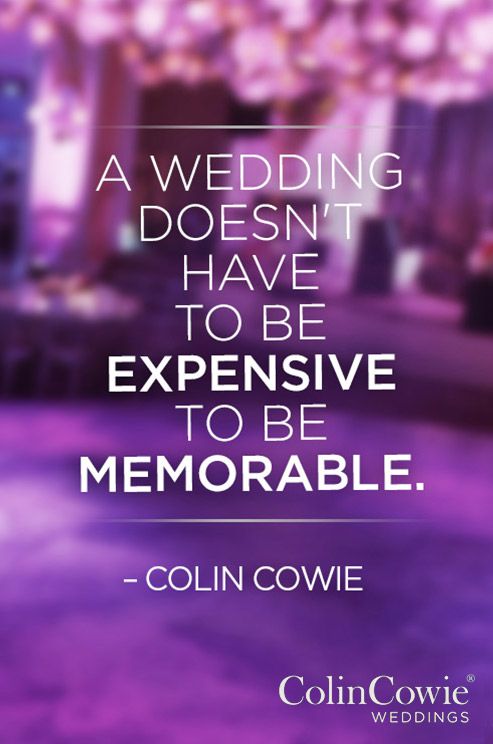 Hochzeit - Wedding Wisdom From Colin Cowie