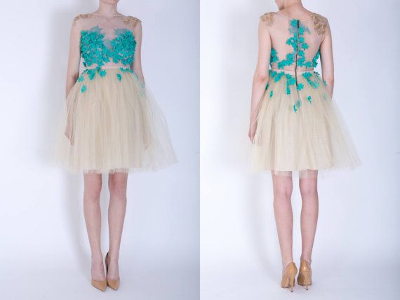 Mariage - Turquoise Tulle Dress