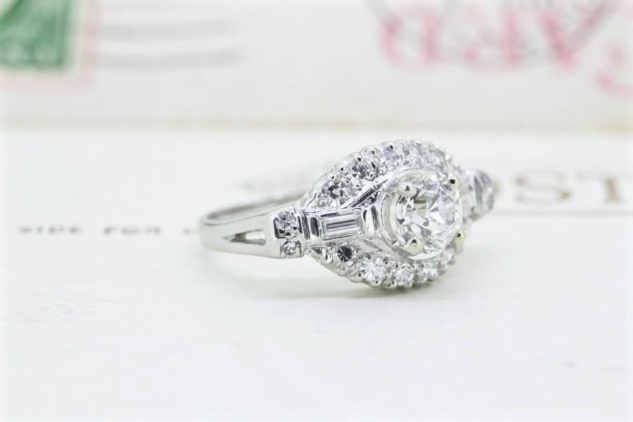 Hochzeit - Art Deco Engagement Ring 