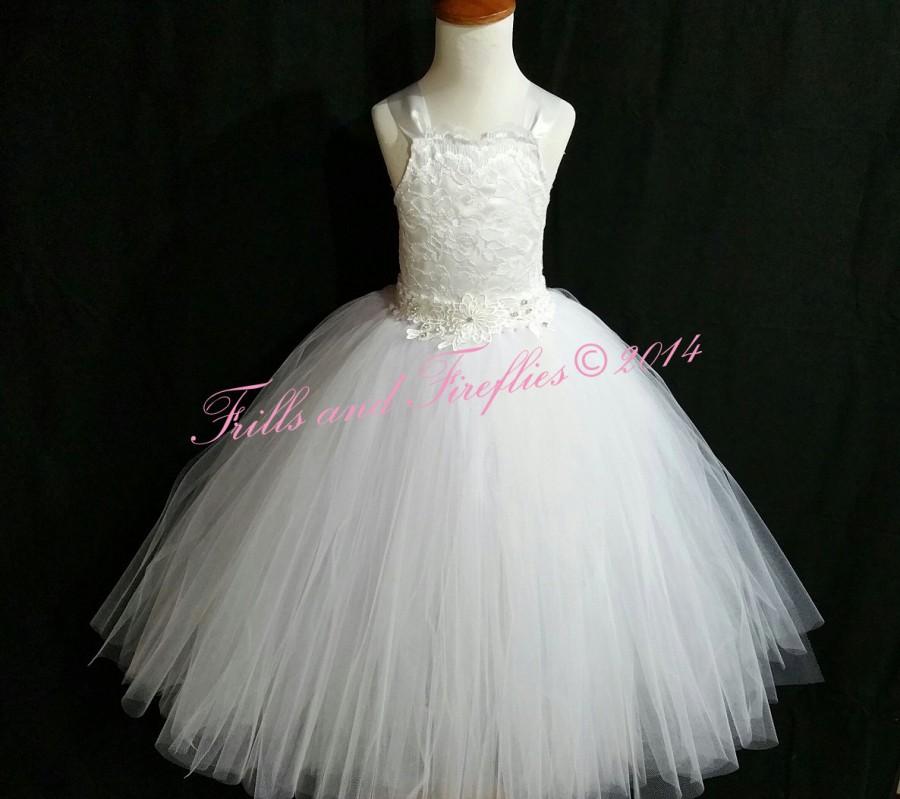 Hochzeit - Ivory Flower Girl Corset Dress-Lace Halter Dress-Tutu Dress-Several Dress Colors Available- Size 1t, 2t, 3t, 4t, 5t, 6, 7, 8, 10 or 12