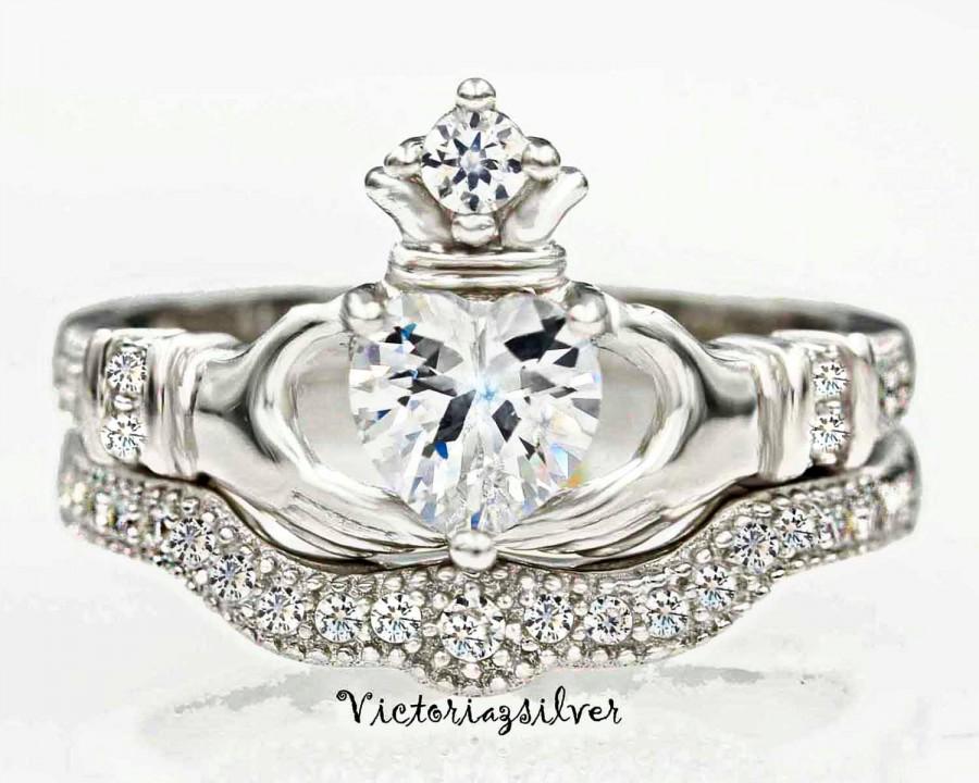 Hochzeit - Sterling Silver Claddagh Ring