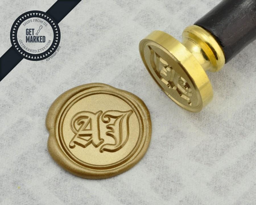 Wedding - Calligraphy - Customized Wax Seal Stamp Template by Get Marked (WS0232)