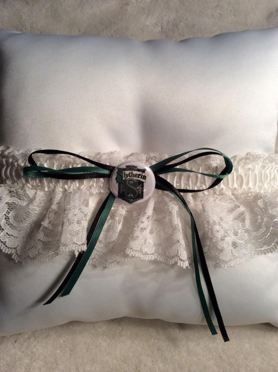 Wedding - Harry Potter Slytherin lace garter