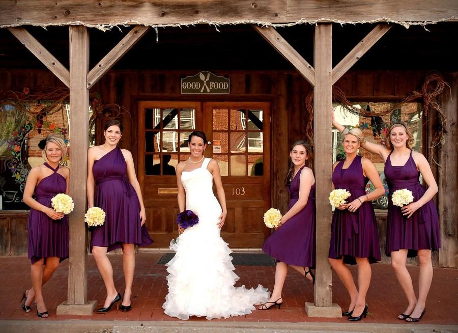 Wedding - Eggplant Purple Convertible Bridesmaid Dress